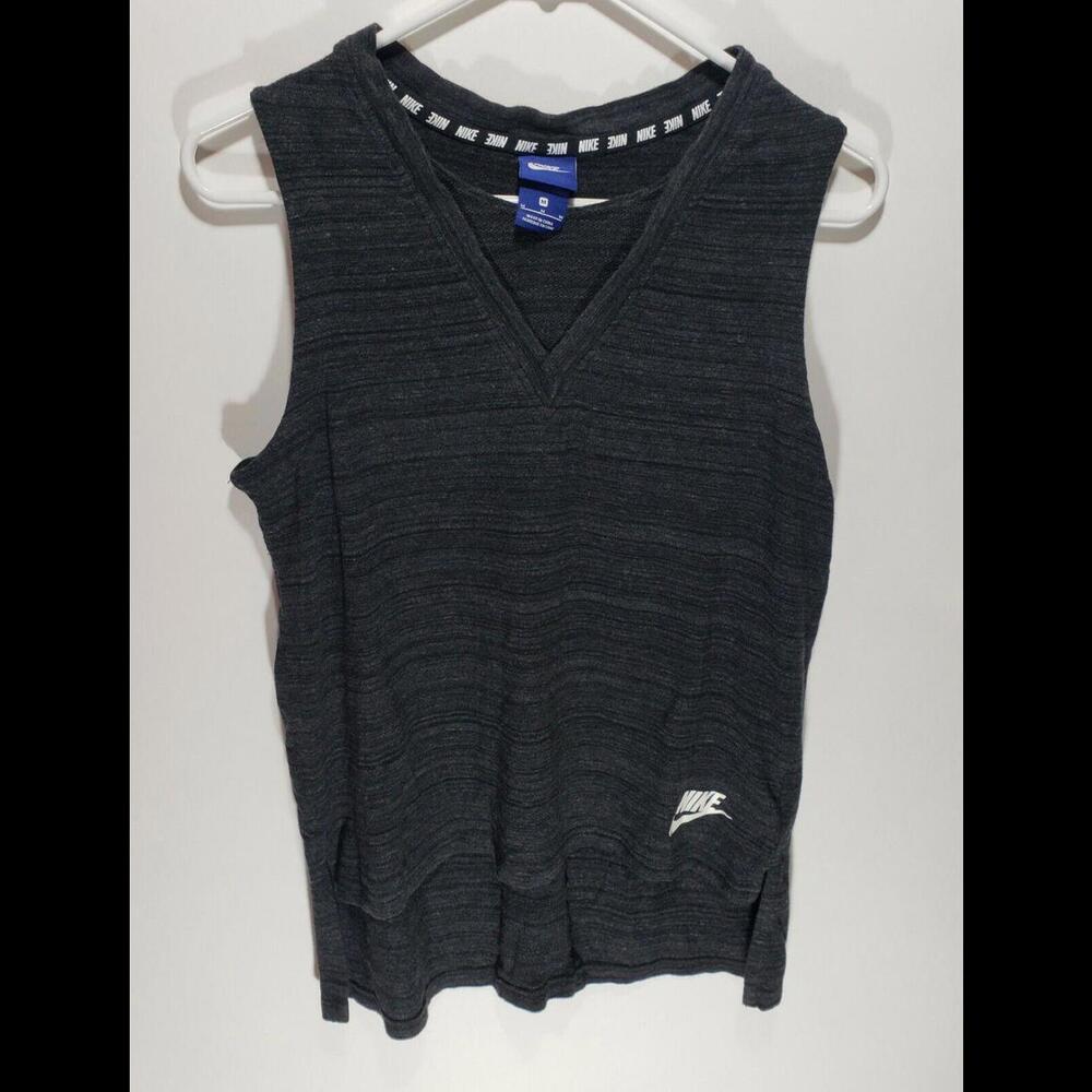 Womens Vintage‎ Nike Gray Sleeveless Tank Rayon Shirt Size Medium M